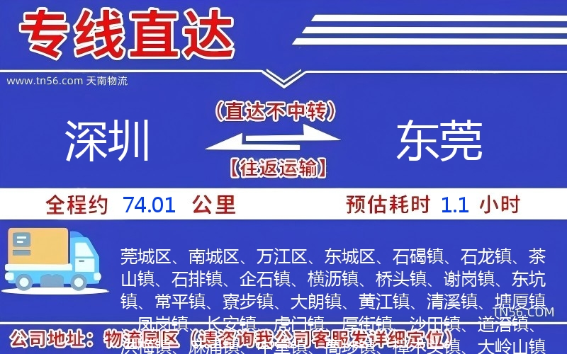 深圳到东莞物流公司