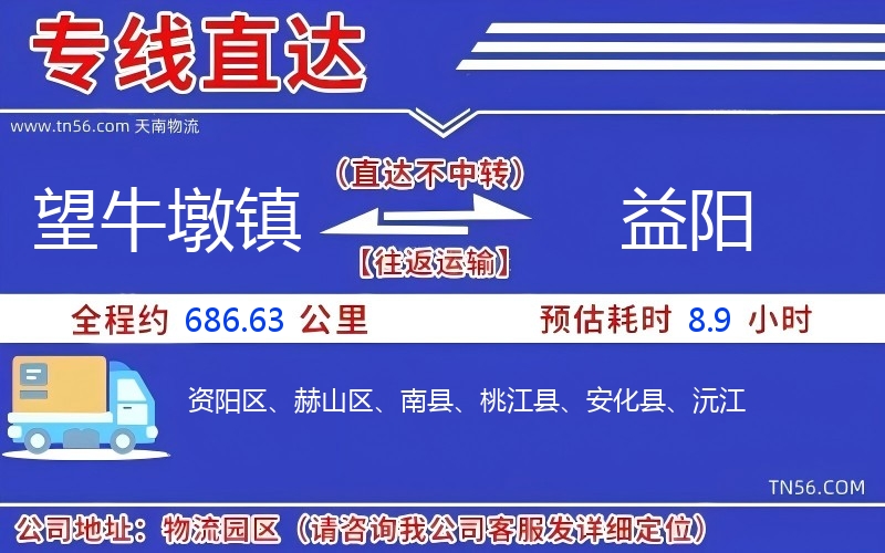 望牛墩镇到益阳物流公司 望牛墩镇到益阳物流公司