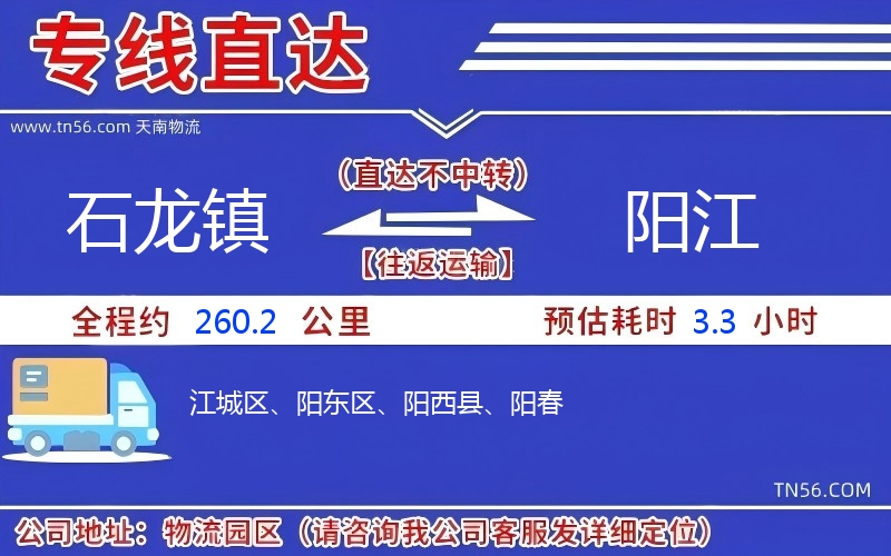 石龙镇到阳江物流公司 石龙镇到阳江物流公司