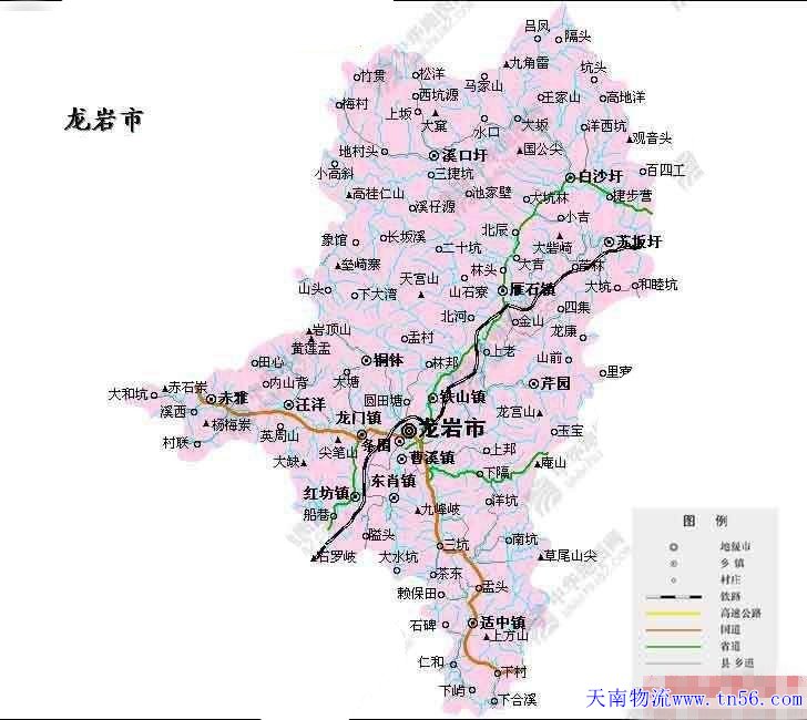 东莞到龙岩市舆图 jitnt.net